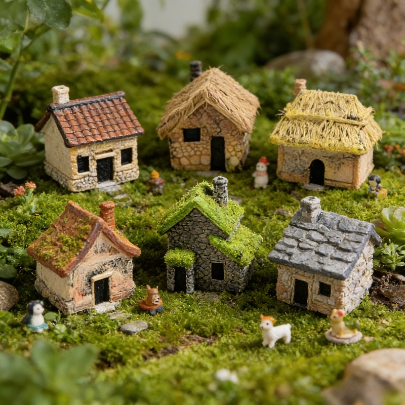 Ensemble de 5 maisons miniatur - Bonsai Garden House avis et prix