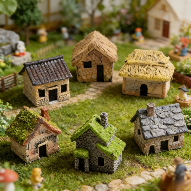 Ensemble de 5 maisons miniatur - Bonsai Garden House avis et prix