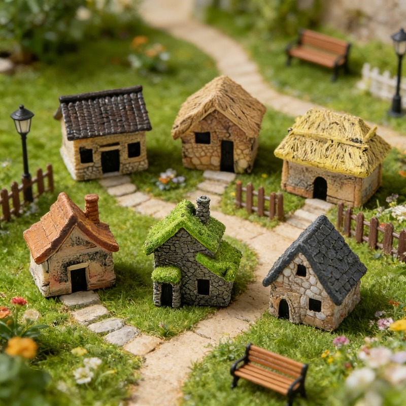 Ensemble de 5 maisons miniatur - Bonsai Garden House avis et prix